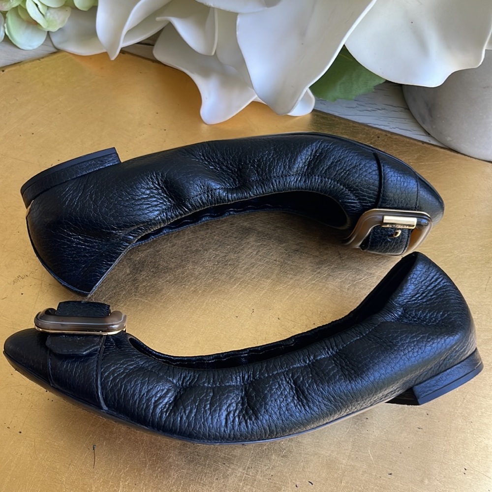 Burberry Black Leather Ballet Flats - Picture 7 of 14